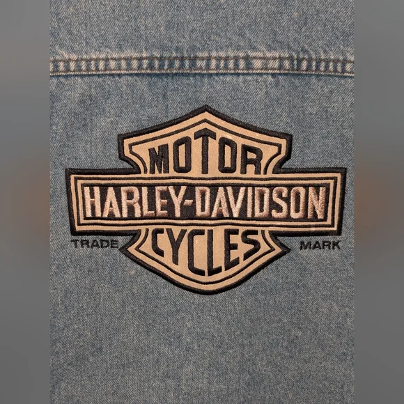 Harley Davidson Denim Vest - Picture 4 of 11
